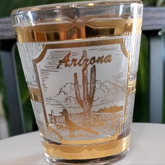 Arizona Textured Glass 22K Culver Gold Shot Glass - Picture 11 of 11